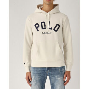 $168 Polo Ralph Lauren Classics RL Hoodie Embroidered Cream Mens Choose Size New